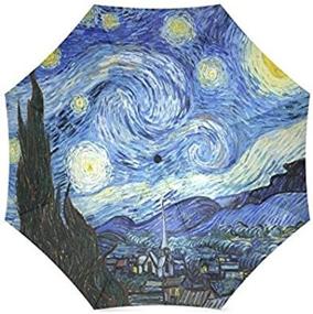 img 1 attached to 🎨 Artistic Expression in Rain: Vincent Van Gogh Painting Umbrella