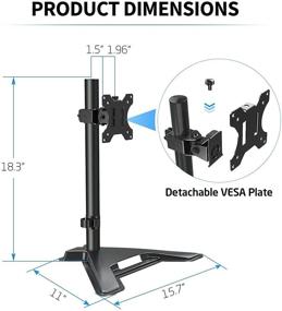 img 1 attached to 🖥️ MOUNTUP MU1001 Одиночное настольное крепление для монитора - Стойка с VESA-креплением для ЖК-монитора диагональю 32 дюйма