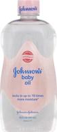 👶 johnson's baby oil: original 20 fl. oz, pure mineral oil for preventing moisture loss logo