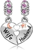 jmqjewelry heart birthstone wife husband love 💕 womens beads charms bracelets - valentine's christmas gifts logo