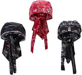 img 3 attached to 🧢 Pack of 3 Elephant Brand Skull Caps - 100% Cotton, Patterned and Plain Colors