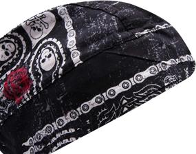 img 1 attached to 🧢 Pack of 3 Elephant Brand Skull Caps - 100% Cotton, Patterned and Plain Colors