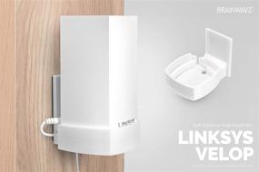 img 2 attached to 🧱 Brainwavz Screwless Wall Mount for Linksys Velop: Effortless Installation, Tool-free, Clean Setup, Robust VHB Adhesive, White