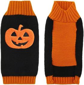 img 1 attached to DOGGYZSTYLE Halloween Sweater Costume Pumpkin