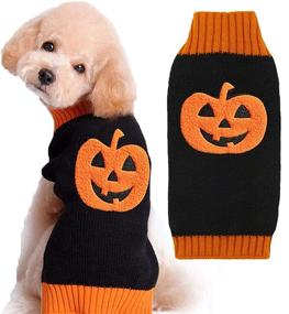 img 4 attached to DOGGYZSTYLE Halloween Sweater Costume Pumpkin