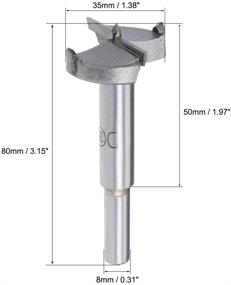 img 3 attached to Uxcell Hinge Boring Forstner Diameter Cutting Tools in Industrial Drill Bits