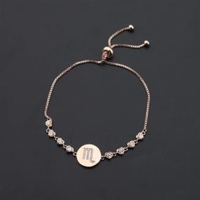 img 2 attached to 🎁 Stylish ENSIANTH Rose Gold Zodiac Sign Adjustable Bracelet: Perfect Birthday Gift for Women and Girls