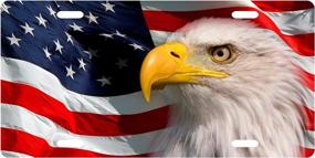 img 1 attached to 🦅 Раскройте свою американскую гордость с патриотическим номерным знаком-новинкой с орлом от Redeye Laserworks