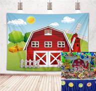 🌈 vibrant botong farm cartoon photography backdrop for kids birthday & baby shower logo