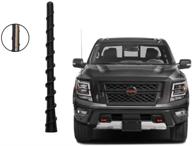 📻 7-inch flexible rubber short radio antenna for nissan titan xd frontier xterra pickup trucks - compatible with models from 1998-2021 - am fm radio antenna mast for nissan titan frontier accessories logo