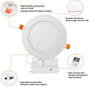 img 2 attached to 💡 Диммируемый светильник с дневным светом на встраивание LED, пакет из 5000K