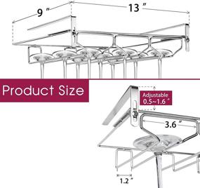 img 3 attached to Регулируемый держатель для бокалов FANGSUN: экономия места при хранении стеклянной посуды для баров и кухонь