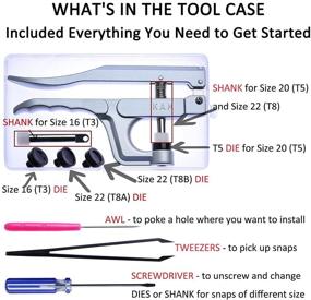 img 1 attached to 360pcs KAM Snaps Starter Fasteners Kit Size 20 with Pliers - Ideal for Crafts and Clothing Projects