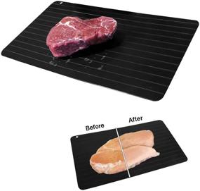 img 4 attached to 🍖 Evelots Large Quick Thaw Meat/Chicken/Fish Defrosting Tray - Accelerated Thawing, Aluminum Meat Thawing Plate with Spacious Design, Natural Heat, Thaw Food in Minutes - Essential Kitchen Accessory
