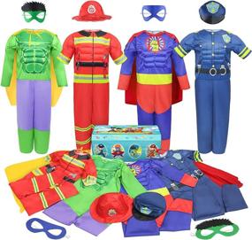 img 4 attached to 🦸 Teuevayl Costumes: Superhero Policeman Fireman – Unleash Your Inner Hero!