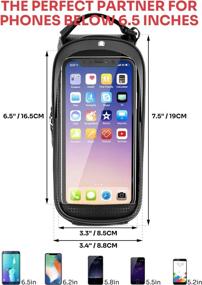 img 3 attached to 🚴 Kemimto Bike Phone Front Frame Bag: Waterproof, Large Capacity Bicycle Phone Bag for 6.5" Phone - Compatible with Phone 11/8/7/XS & Samsung Note 10/8