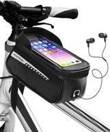 🚴 kemimto bike phone front frame bag: waterproof, large capacity bicycle phone bag for 6.5" phone - compatible with phone 11/8/7/xs & samsung note 10/8 logo