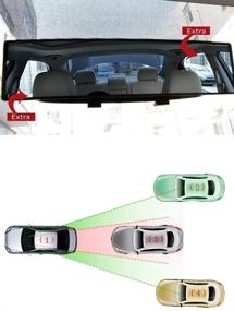 img 2 attached to 🚗 Enhance Safety with iJDMTOY Universal Fit JDM 300mm 12-Inch Wide Flat Clip On Rear View Mirror for Car SUV Van Truck