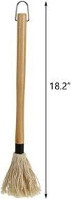 img 3 attached to 🍖 Hedume 2 Pack BBQ Basting Mop with 6 Extra Replacement Heads, Grill Basting Mop Long Wooden Handle - Ideal for BBQ Grilling, Smoking, and Steak (18.2 Inch)