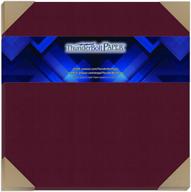 burgundy linen cover paper sheets crafting logo