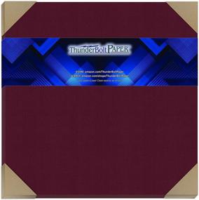 img 4 attached to Burgundy Linen Cover Paper Sheets Crafting
