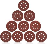 juemel 5-inch 8-hole hook and loop sanding discs - 160pcs assorted grit sandpaper (1000/600/400/320/240/150/120/100/80/60) for random orbital sander - ideal for woodworking projects logo