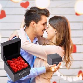 img 1 attached to 🌹 Czkonore Eternal Red Rose with 'I Love You' Necklace: Preserve Real Rose Flower Gift for Her – Ideal for Valentines Day, Mother's Day, Christmas, Anniversary, Birthday – Girlfriend, Wife, Mom