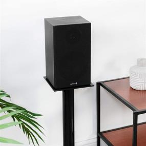 img 2 attached to 🔊 VIVO Premium 23" Universal Floor Speaker Stands for Surround Sound and Bookshelf Speakers, Pack of 2, STAND-SP02B