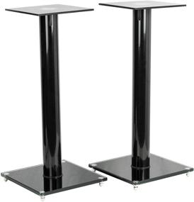 img 4 attached to 🔊 VIVO Premium 23" Universal Floor Speaker Stands for Surround Sound and Bookshelf Speakers, Pack of 2, STAND-SP02B
