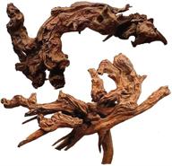 🐠 wdefun large natural coral driftwood for aquarium decorations - 9-14 inch length - pack of 2 pieces - ideal for fish tanks and reptile tanks logo