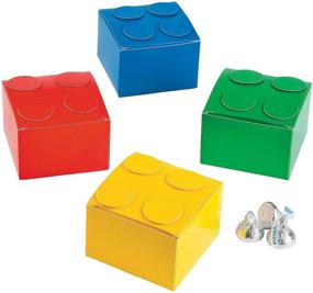 img 1 attached to 🎉 Colorful Brick Party Favor Boxes - Lot of 12 Building Block Treat Boxes by Fun Express