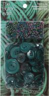 🧵 teal craft buttons and beads, 1.6 oz - blumenthal lansing favorite findings sewing supplies logo