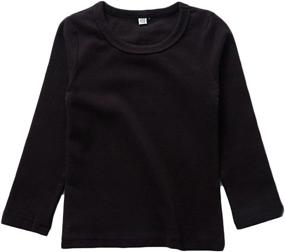 img 4 attached to KISBINI Cotton Unisex Sleeve T-Shirt for Girls' Clothing: Tops, Tees & Blouses