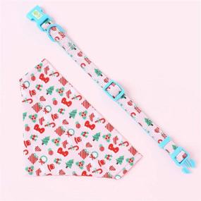 img 2 attached to 🌸 Seasonal Floral Celebration Collection: Mile High Life Girl Dog Collars - Soft Poly Cotton Fabric & Bandana Collar