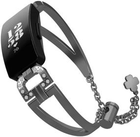 img 4 attached to Compatible Replacement Stainless Wristband Accessories Wearable Technology