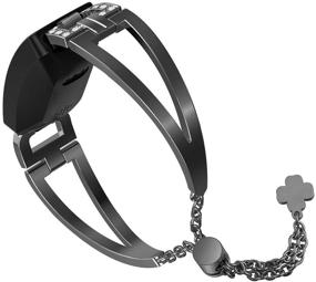 img 3 attached to Compatible Replacement Stainless Wristband Accessories Wearable Technology