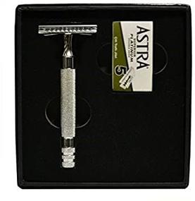 img 3 attached to Premium Classic Samurai CS-201 Heavy-Duty Long Handled Safety Razor Bundle includes 5 Astra Double Edge Razor Blades