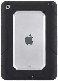 img 4 attached to 📱 Griffin Technology iPad 9.7 (2017) Rugged Case - Survivor All-Terrain with Stand, 4-Layer Protection, 8ft Drop Resistance - Black/Clear