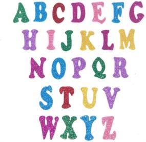 img 1 attached to 🎨 Pack of 5 Sheets with 210PCS Colorful Glittery Foam Self-Adhesive Letter Stickers for Arts and Crafts, Alphabet Foam Letter Stickers for Kids, Greeting Cards, Scrapbooks, Home Decor