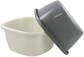 img 4 attached to 🧽 Convenient 2 Pack Readsky 18 Quart Wash Basin & Plastic Dish Pans for Easy Cleaning