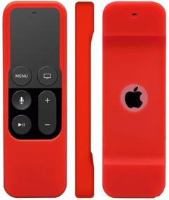 img 3 attached to 📱 2-Pack Remote Case - Compatible with Apple TV 4K/5th and HD 4th Gen - Auswaur Shockproof Silicone Cover Case - For Apple TV HD 4 and 4K/5th Gen Siri Remote Controller - Black and Red