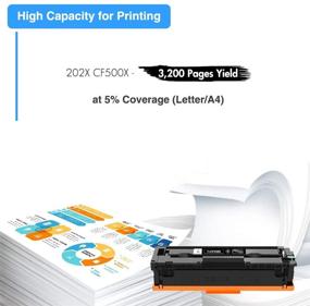 img 2 attached to 🖨️ High-Quality TRUE IMAGE Compatible Toner Cartridge for HP 202X CF500X 202A CF500A Color Laserjet Pro M281fdw M281cdw M254dw M280nw M254nw M281fdn MFP M281 M254 Ink Printer (Black, 1-Pack)