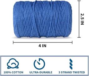 img 3 attached to Premium TSSART 100% Cotton Macrame Cord 2mm X 100m - Ideal for Macrame, Wall Hangings, Plant Hangers, Crafts, and Knitting - (White)