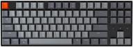 💻 keychron k8 tenkeyless wireless mechanical keyboard for mac: white backlit, bluetooth, multitasking, type-c wired gaming - gateron red switch logo