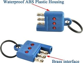 img 1 attached to 🚍 Oyviny 4 Way Flat Trailer Circuit Tester - Straight Wiring Socket Tester with LED Indicators for Turn Signal & Tail Lights - Blue Pocket Design