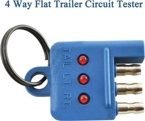 img 3 attached to 🚍 Oyviny 4 Way Flat Trailer Circuit Tester - Straight Wiring Socket Tester with LED Indicators for Turn Signal & Tail Lights - Blue Pocket Design