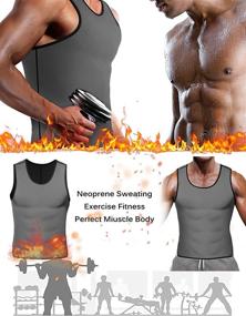 img 1 attached to RIBIKA Men's Waist Trainer Vest - Compression Tank Top Neoprene Sauna Sweat Body Shaper