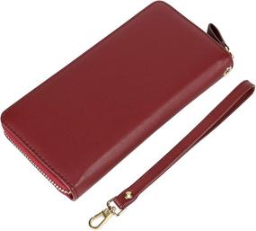 img 1 attached to 👜 Cynure Leather Organizer Wristlet Checkbook: Functional Women's Handbags & Wallets