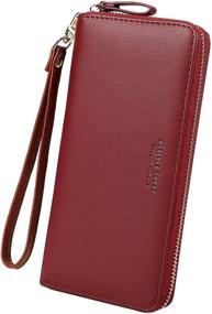 img 4 attached to 👜 Cynure Leather Organizer Wristlet Checkbook: Functional Women's Handbags & Wallets