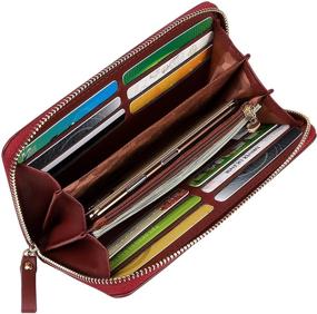 img 3 attached to 👜 Cynure Leather Organizer Wristlet Checkbook: Functional Women's Handbags & Wallets